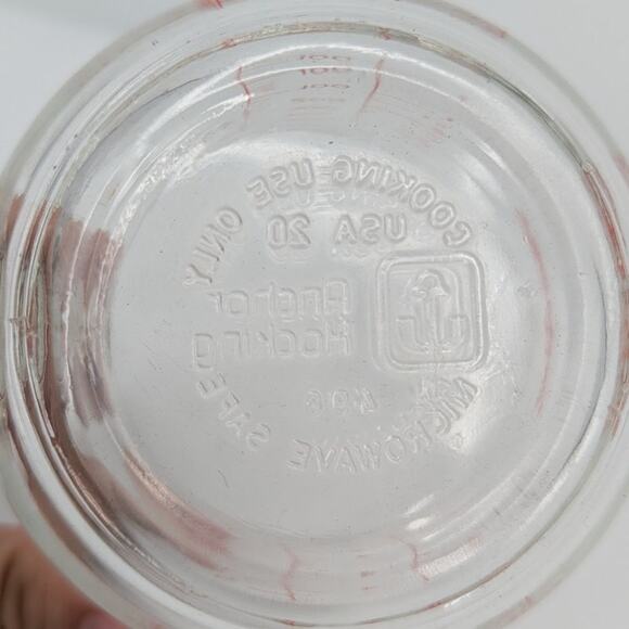 VINTAGE Fire-King 20 oz Glass Measuring Cup Vintage Red Lettering USA Made - Picture 6 of 6